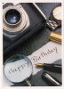 Carte de voeux 2 volets “Happy Birthday”. (Földes, vers 1990)., - (CAP0041)