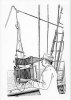 Appareil de suspension pour la photographie en yacht. Gravure, 1920. (1994)., - (CAP0114)