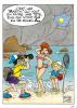 “C'est les Martin qui vont en faire une tête, eux qui n'ont pas eu de soleil!...”., Dessin de Ph. Luguy. (CAP0473)