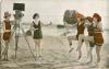 Séance de cinéma sur la plage. (vers 1920)., - (CAP0608)